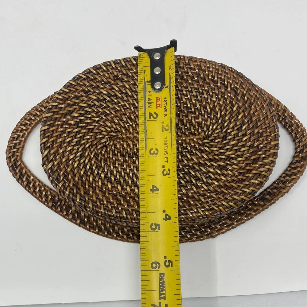Woven Oval Basket with Handles
